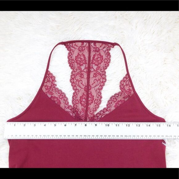 Express Maroon Red Bodycon Dress Size Medium - Picture 4 of 6